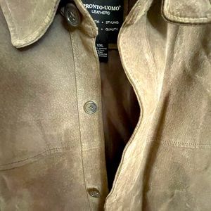 Soft and cozy Leather Suede Shirt Jacket